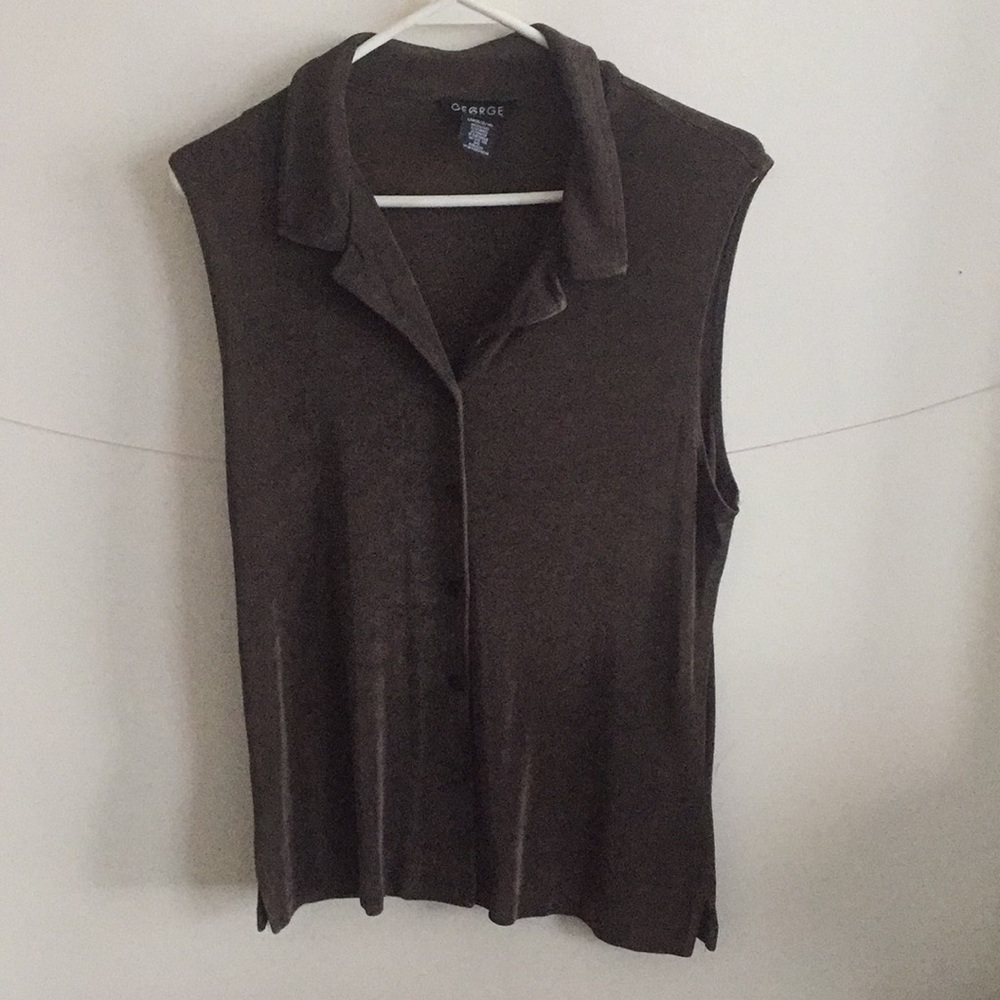Corduroy sleeveless button down